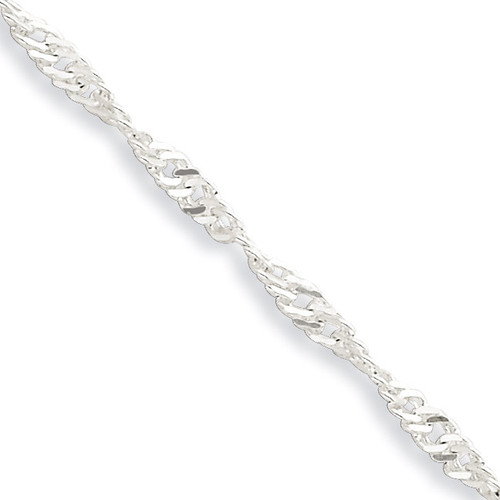 9 Inch Polished Anklet Sterling Silver QG2762-9