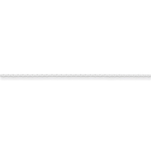 20 Inch 1mm Rhodium Curb Chain Sterling Silver QPE63-20