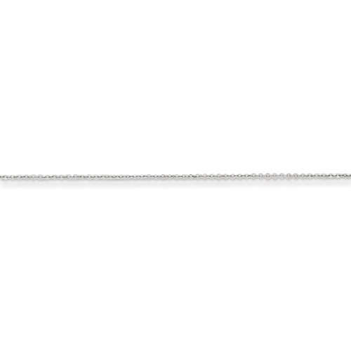 18 Inch 1mm 8 Sided Diamond Cut Cable Chain Sterling Silver QPE64-18