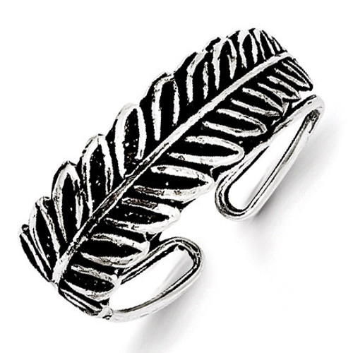 Fancy Toe Ring Antiqued Sterling Silver MPN: QR1916