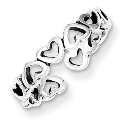 Heart Toe Ring Sterling Silver MPN: QR473