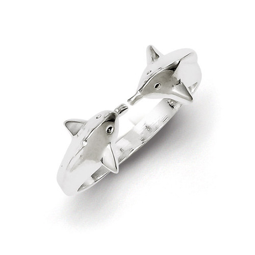Dolphin Toe Ring Sterling Silver Polished MPN: QR758