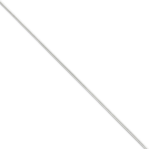 18 Inch 1.5mm Round Snake Chain Sterling Silver QSNL045-18