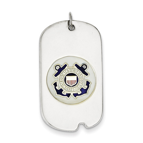 US Coast Guard Dog Tag Sterling Silver MPN: XSM134