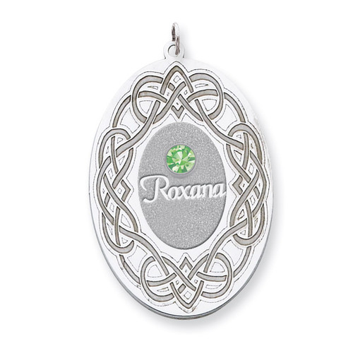 1 Birthstone Family Crystal Pendant Sterling Silver QMP14/1SS