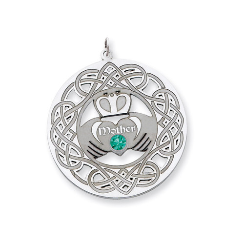 1 Birthstone Family Crystal Pendant Sterling Silver QMP6/1SS