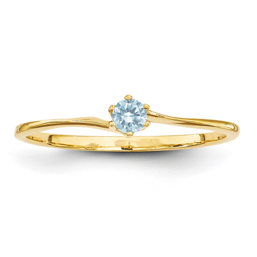 1 Birthstone Mothers Ring 14k Gold Polished XMR15/1