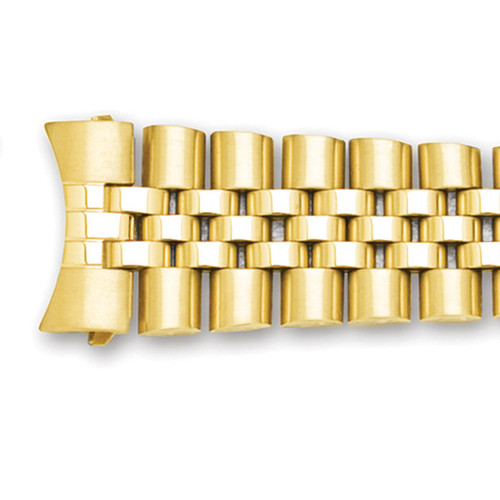 18-22mm Jubilee-style with Deploy Solid Watch Band Gold-tone BA232