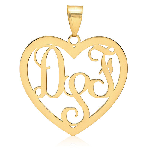 Monogram Pendant .013 Gauge 10k Yellow Gold 10XNA496Y