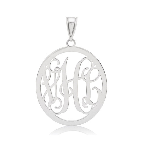 Monogram Pendant .013 Gauge 10k White Gold 10XNA498W