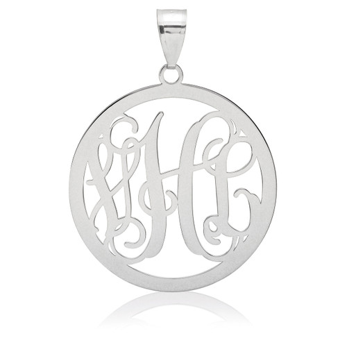 Monogram Pendant .013 Gauge 10k White Gold 10XNA499W