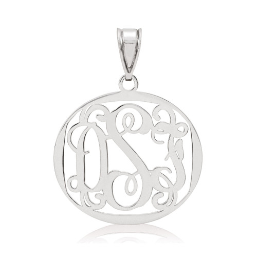 Monogram Pendant .013 Gauge 10k White Gold 10XNA500W