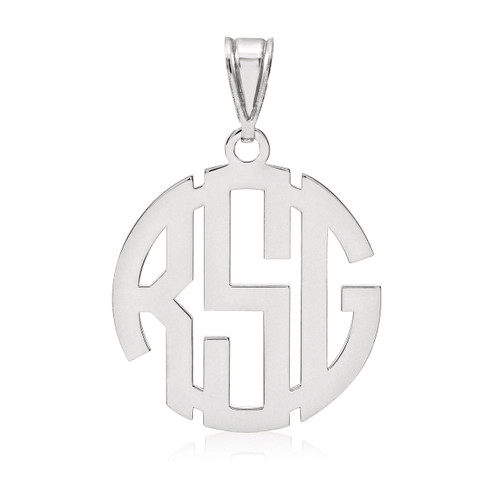 Monogram Pendant .013 Gauge 10k White Gold 10XNA501W