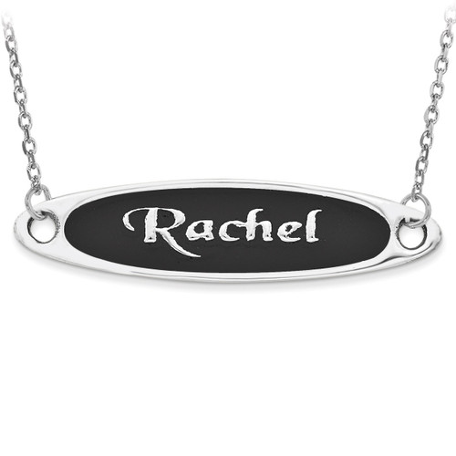 Antiqued or Sandblast Monogram Plate 10k White Gold Casted High Polished 10XNA522W