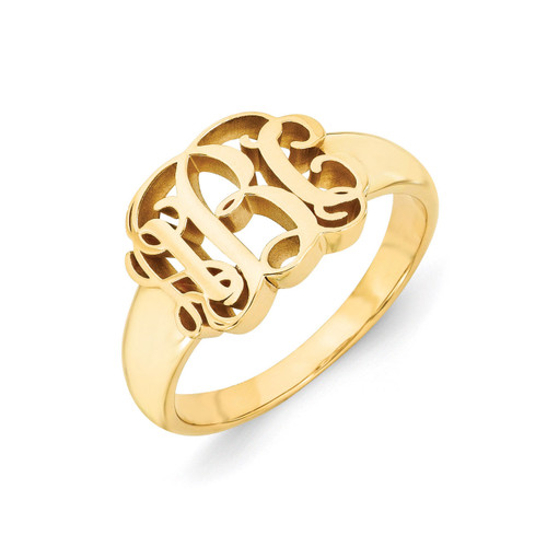 Monogram Signet Ring 10k Yellow Gold 10XNR51Y
