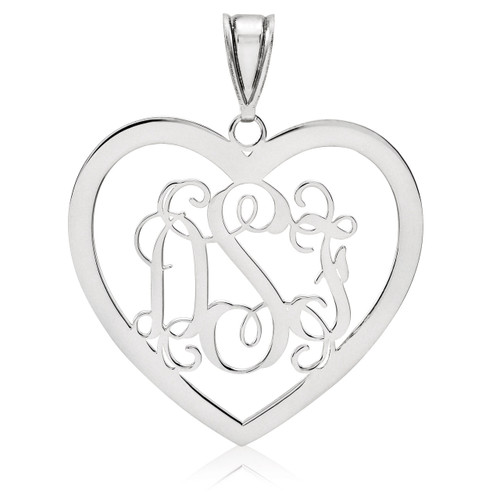 Monogram Pendant 0.18 Gauge Sterling Silver XNA497SS