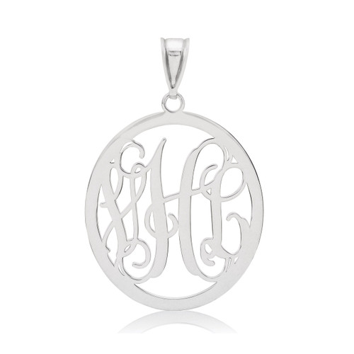 Monogram Pendant .013 Gauge 14k White Gold XNA498W