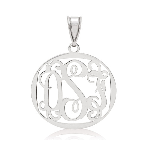 Monogram Pendant .013 Gauge 14k White Gold XNA500W