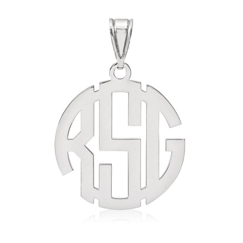 Monogram Pendant .013 Gauge 14k White Gold XNA501W
