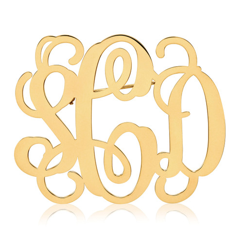 Monogram Pin Gold-plated Sterling Silver .018 Gauge XNA504GP
