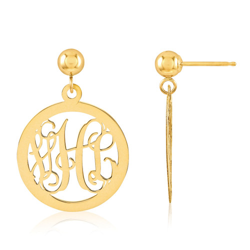 Monogram Earring Gold-plated Sterling Silver XNE16GP
