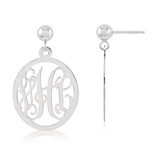 Monogram Earring Sterling Silver XNE17SS