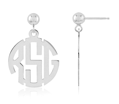 Monogram Earring Sterling Silver XNE21SS
