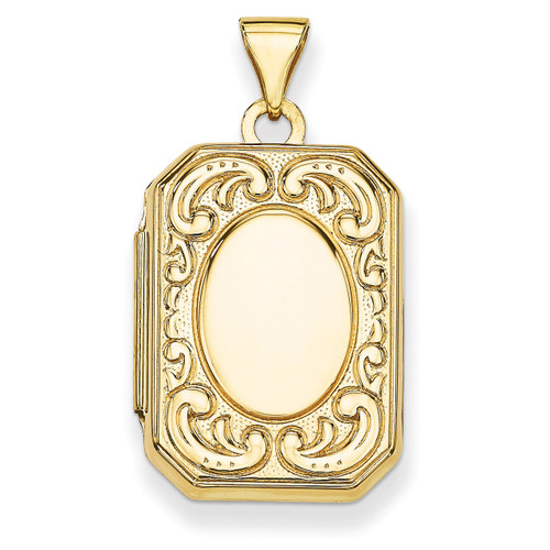Rectangle Locket 14k Yellow Gold XL92