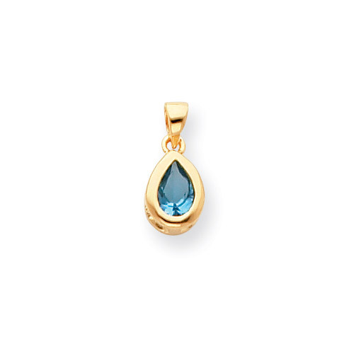 Kelly Waters December Birthstone Teardrop Diamond Necklace Gold-plated KW293-18