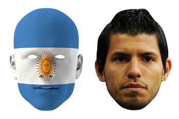Argentina World Cup Face Mask Pack Aguero Argentina World Cup Face Mask Pack Aguero