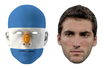 Argentina World Cup Face Mask Pack Higuaãn Argentina World Cup Face Mask Pack Higuaãn