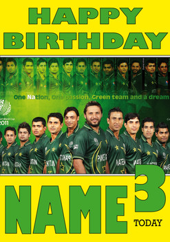 Pakistan Cricket Team Personalised Card Pakistan Cricket Team Personalised Card