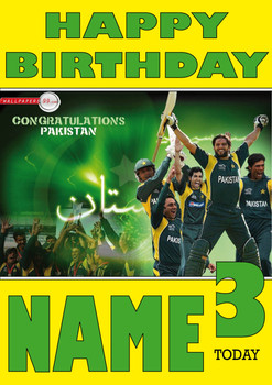 Pakistan Cricket Team 2 Personalised Card Pakistan Cricket Team 2 Personalised Card