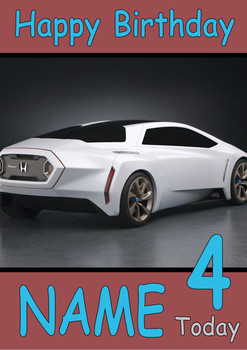 Honda Sport Concept Car Personalised Birthday Card Honda Sport Concept Car Personalised Birthday Card