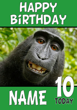 personalised monkey birthday cards