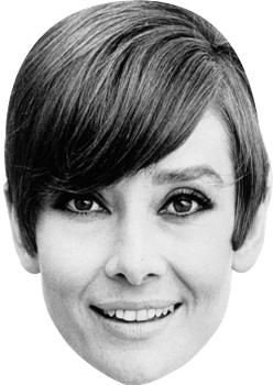 Audrey Hepburn B&W Celebrity Face Mask Audrey Hepburn B&W Celebrity Face Mask