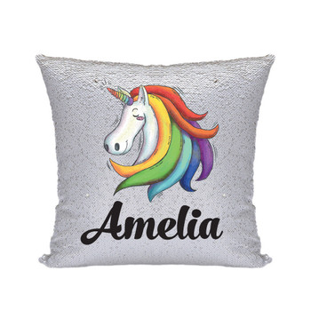 Personalised Unicorn MAGIC PILLOW CUSHION Reveal Mermaid | CUSTOM NAME Personalised Unicorn MAGIC PILLOW CUSHION Reveal Mermaid | CUSTOM NAME