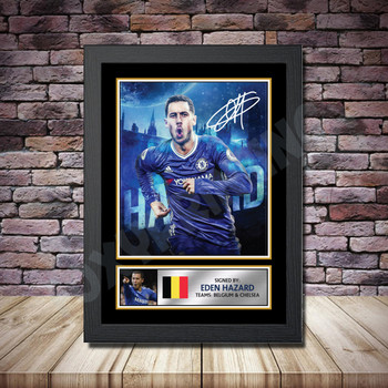 Personalised Signed Football Autograph print - Eden Hazard 2 -A4 A3 A2 A1 - Framed or Print Only Personalised Signed Football Autograph print - Eden Hazard 2 -A4 A3 A2 A1 - Framed or Print Only
