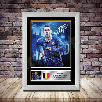 Personalised Signed Football Autograph print - Eden Hazard 2 -A4 A3 A2 A1 - Framed or Print Only Personalised Signed Football Autograph print - Eden Hazard 2 -A4 A3 A2 A1 - Framed or Print Only