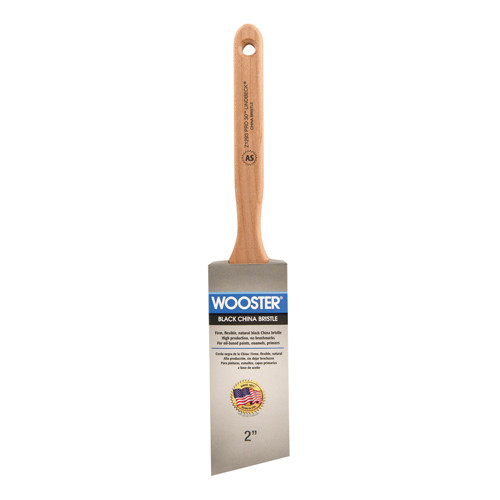 Wooster Pro Lindbeck 2.5" Black China Angled Sash Wooster Pro Lindbeck 2.5" Black China Angled Sash