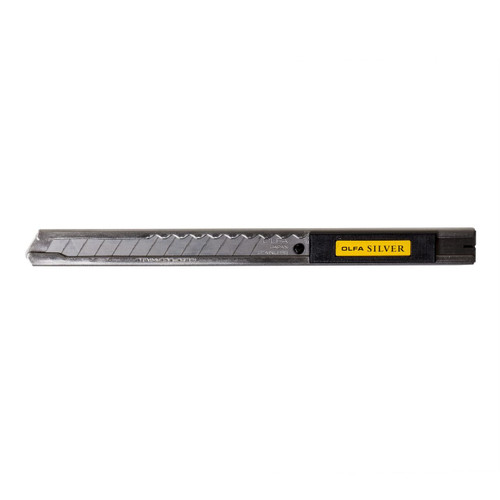 OLFA Stainless Steel Body Slide Mechanism Utility Knife With Blade Snapper 9mm OLFA Stainless Steel Body Slide Mechanism Utility Knife With Blade Snapper 9mm