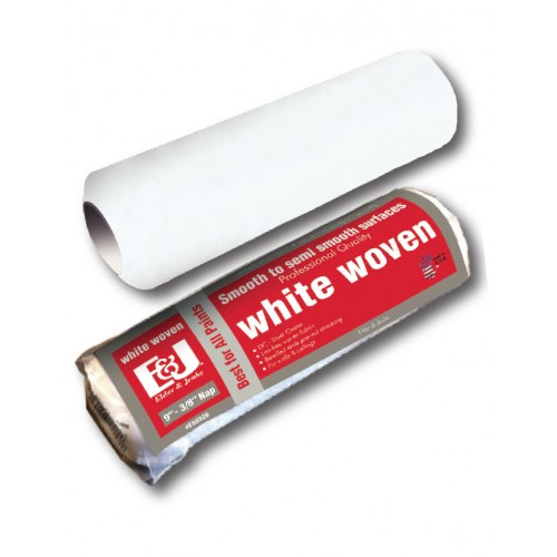 Elder and Jenks White Woven 9" - 1/4" Pile Roller Cover (Case of 24) Elder and Jenks White Woven 9" - 1/4" Pile Roller Cover (Case of 24)