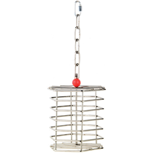 Baffle Cage Stainless Steel Foraging Parrot Toy Large