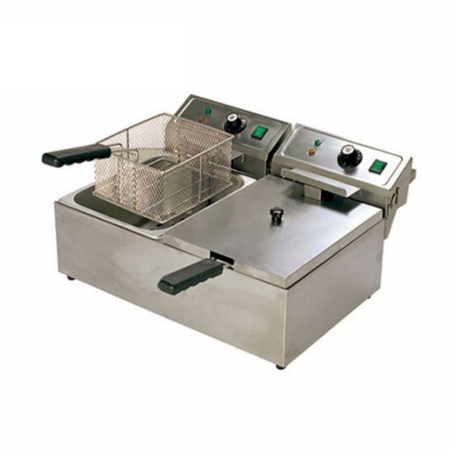 Deaken Commercial 20L Twin Pan Electric Benchtop Deep Fryer Deaken Commercial 20L Twin Pan Electric Benchtop Deep Fryer