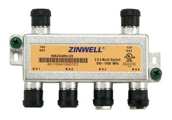 Zinwell MS2X4RO-03 2x4 DTV Multiswitch with Weather Seals Zinwell MS2X4RO-03 2x4 DTV Multiswitch with Weather Seals