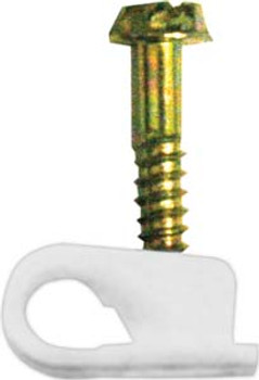 Perfect Vision GC12WHT Single White Flex Grip Clip with Screw for RG6 - bag of 100 - DIRECTV Approved Perfect Vision GC12WHT Single White Flex Grip Clip with Screw for RG6 - bag of 100 - DIRECTV Approved