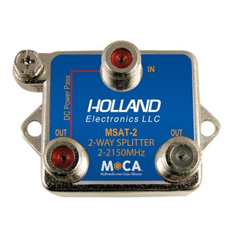 Holland Electronics MSAT-2 MoCA 2-Way Splitter DIRECTV Approved Holland Electronics MSAT-2 MoCA 2-Way Splitter DIRECTV Approved