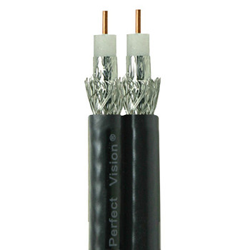 Perfect Vision Dual RG6 Coax, Solid Copper, DIRECTV Approved, Black, 500ft Perfect Vision Dual RG6 Coax, Solid Copper, DIRECTV Approved, Black, 500ft