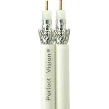 Perfect Vision Dual RG6 Coax, Solid Copper, DIRECTV Approved, White, 500ft Perfect Vision Dual RG6 Coax, Solid Copper, DIRECTV Approved, White, 500ft