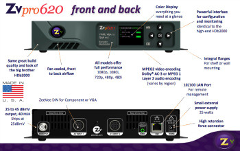 ZeeVee ZvPro 620 Dual Channel Component/VGA Encoder/QAM Modulator ZeeVee ZvPro 620 Dual Channel Component/VGA Encoder/QAM Modulator